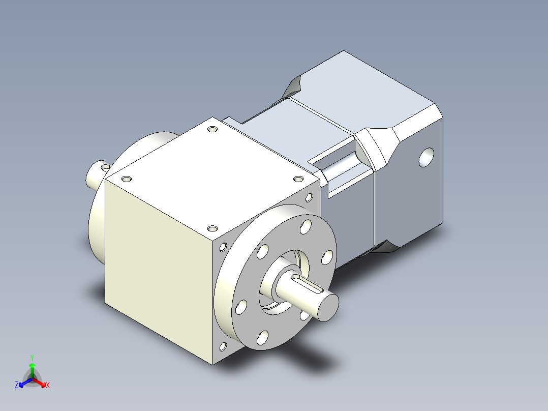 换向器PW90双轴 PGH90-L1 19-80-100-M6.stp正等轴测图