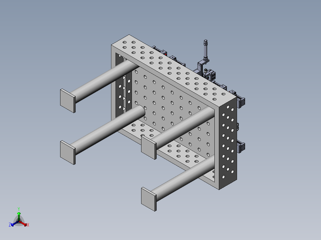 2023.02月-气动焊接柔性工装平台sw20正等轴测图