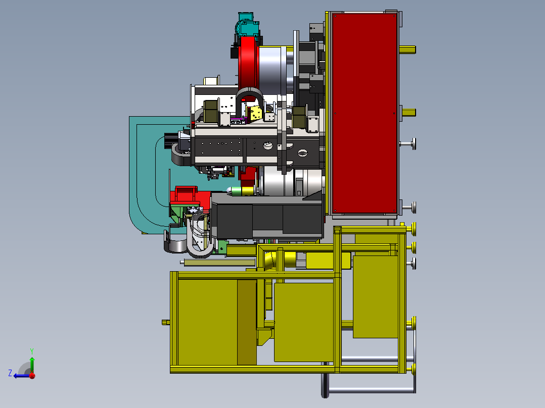电子丝印生产线sw17可编辑右视图