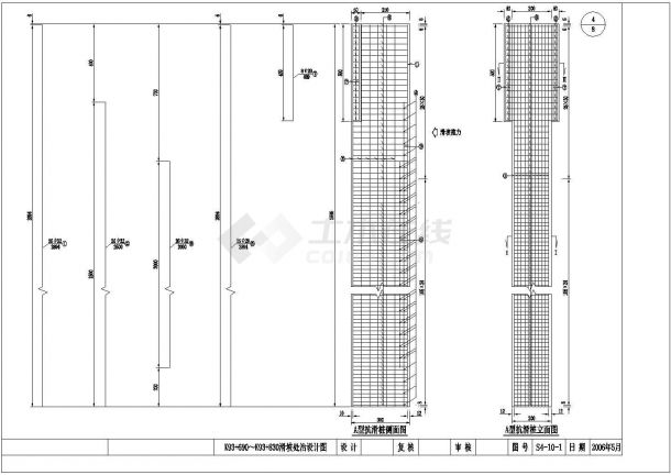某公路边坡抗滑桩+桩板墙（牛腿）设计施工图纸CAD图纸