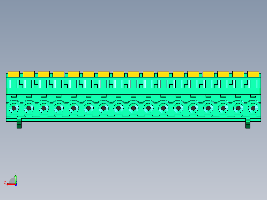 DEGSON 2EDG 系列 5.0mm 可插拔接线端子组-2EDGKDB-5.0-17P-14-00AH后视图