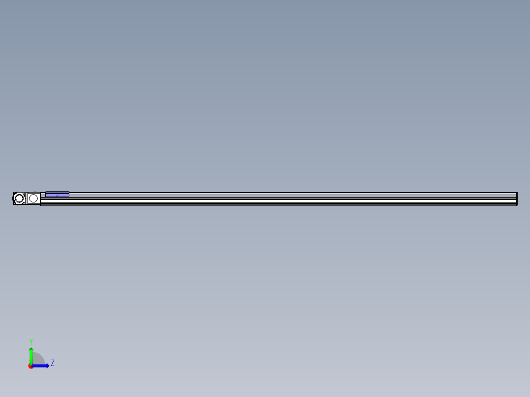 同步带滑台-半封闭B17H-L50-S3000-R-P75-D3左视图