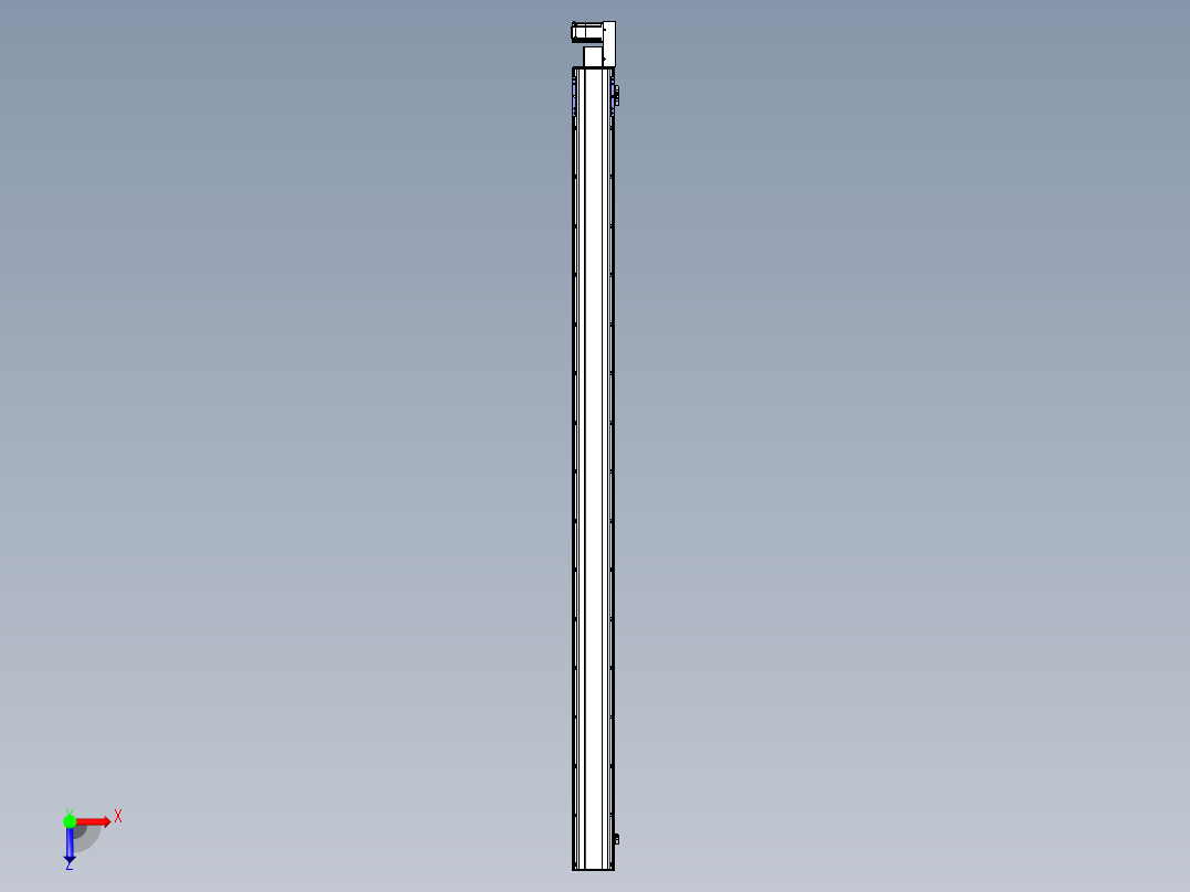 同步带滑台-半封闭B17H-L50-S3000-R-P75-D3俯视图