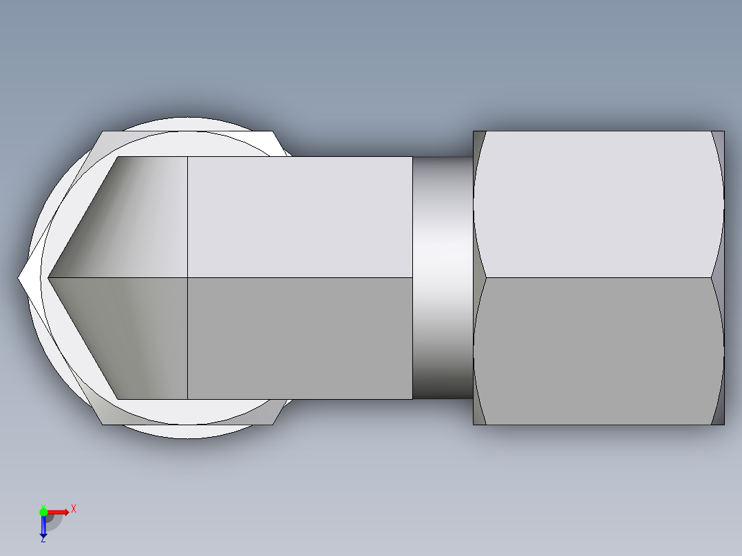 卡套式工业通用硬管接头EO_Adjustable_Locknut_elbow_WEE08LMCF俯视图