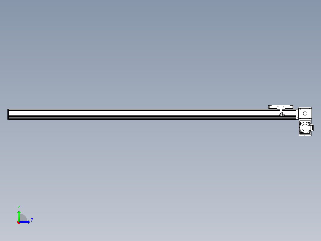 同步带全封闭直线模组TPA-HCB-105D-90-L1300-RP-Y-P20-N3左视图