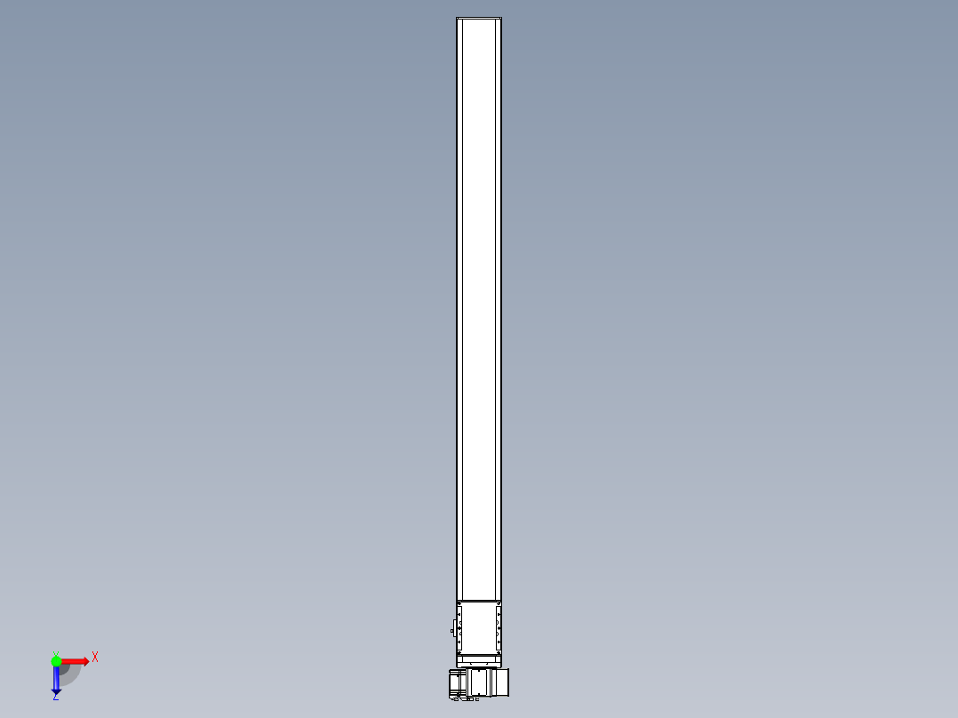 同步带全封闭直线模组TPA-HCB-105D-90-L1300-RP-Y-P20-N3俯视图