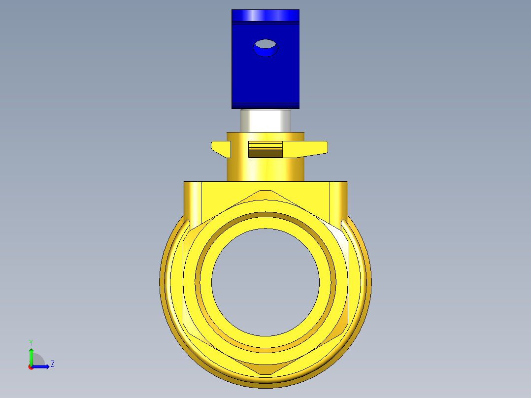管道手动球阀-水管开关阀-手动阀门395_06_E_1左视图