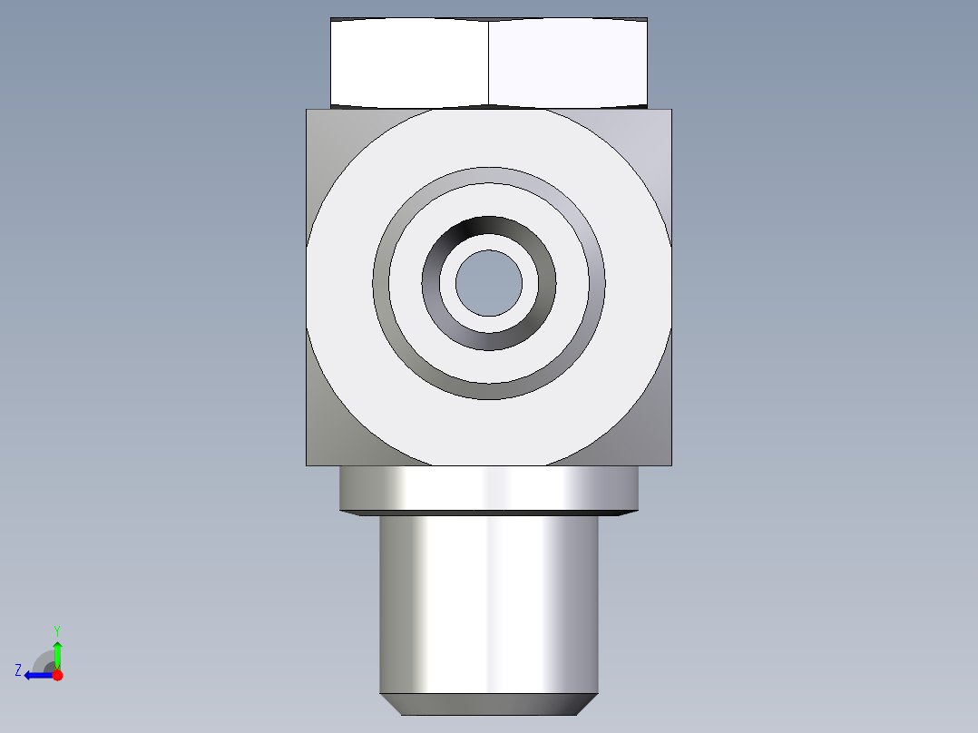 卡套式工业通用硬管接头EO_High_pressure_banjo_tee_TH06SROMDCF右视图