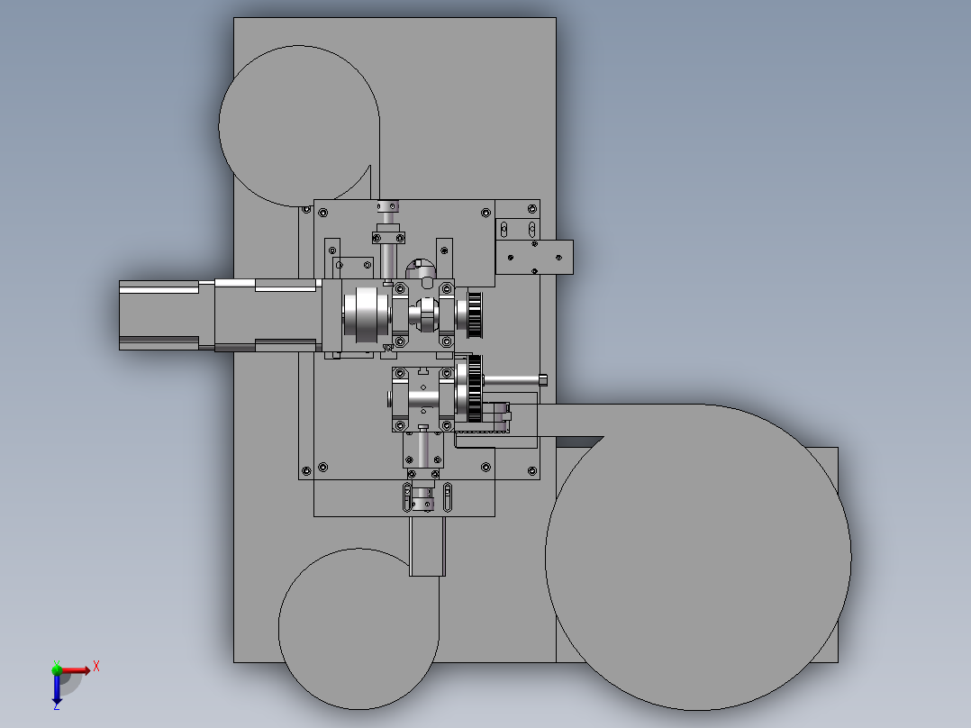电池片铆压机设备俯视图