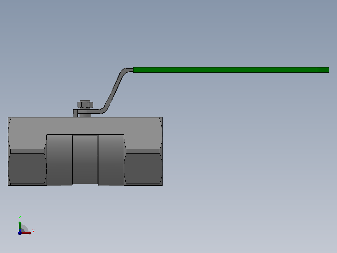一片式内螺纹球阀-316L DN8-DN80右视图