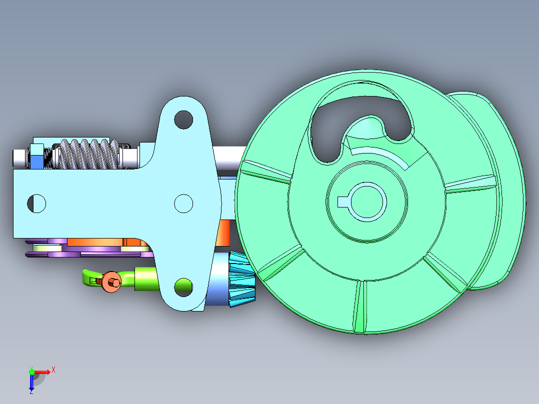 打结器打捆机打包机三维图俯视图