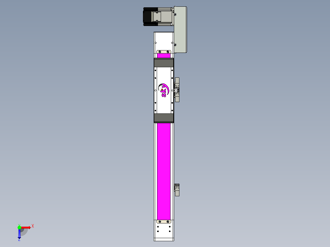 同步带滑台-欧规BC6H-L60-S300-R-ZP40-D3俯视图