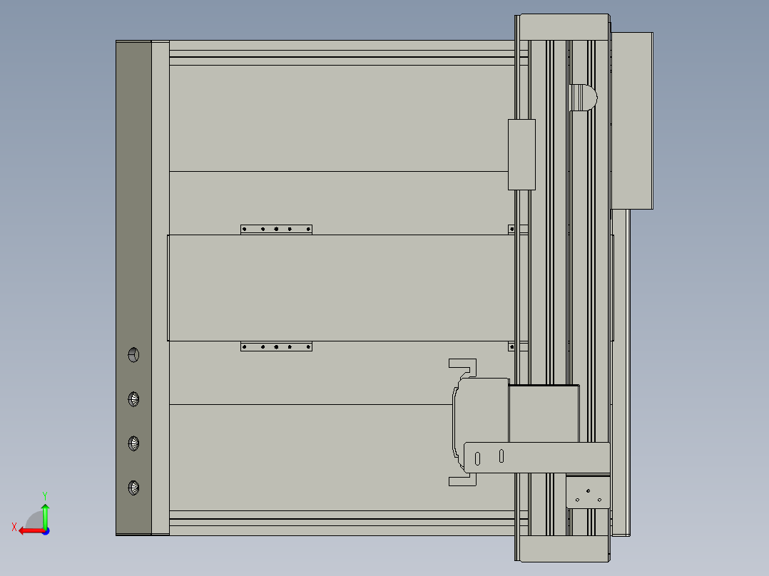丝杆驱动桌面式平台A331-57步进版后视图