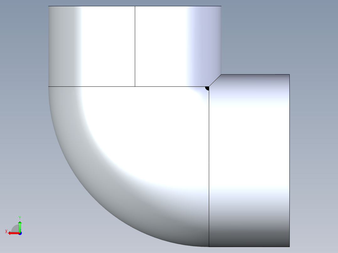 聚氯乙烯配件05-Sch80_90Elbow_SxS_806-100 _10in后视图