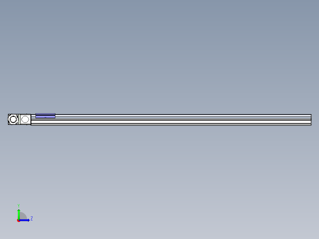 同步带滑台-半封闭B17H-L50-S2000-R-P75-D3左视图