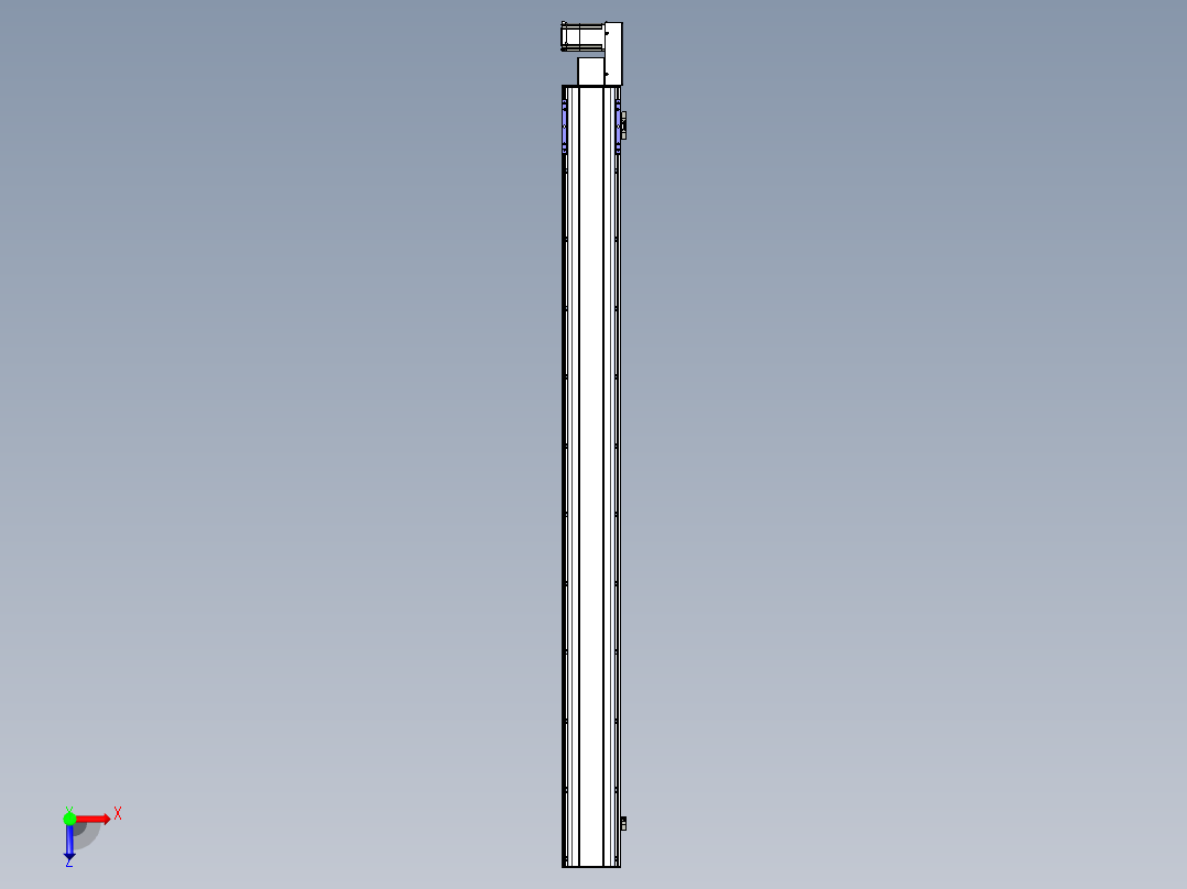 同步带滑台-半封闭B17H-L50-S2000-R-P75-D3俯视图