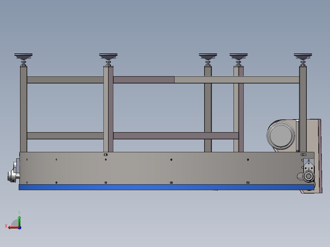 90°塑料无缝链板转弯机sw16可编辑后视图