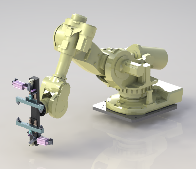 ABB机器人夹爪3D模型图纸 Solidworks设计 附STEP格式
