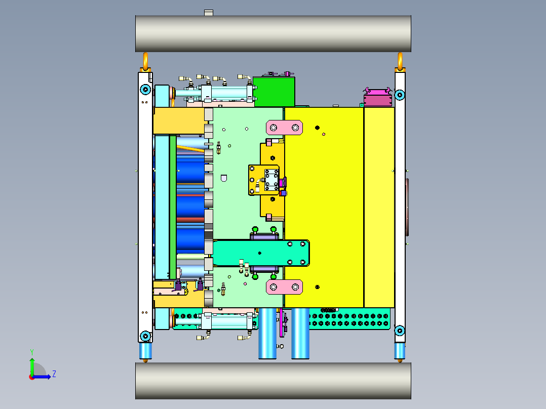 汽车仪表板3D模具设计图 UG三维建模图纸 内含3套模具数模左视图