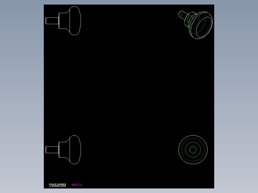 把手P.131p-2D多系列多零件图纸模型