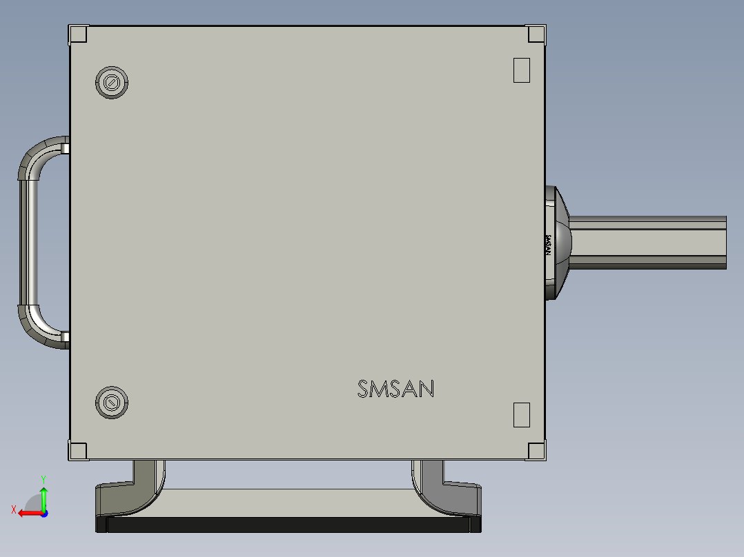 悬臂控制操控箱键盘支架-L5-固定底座-200后视图