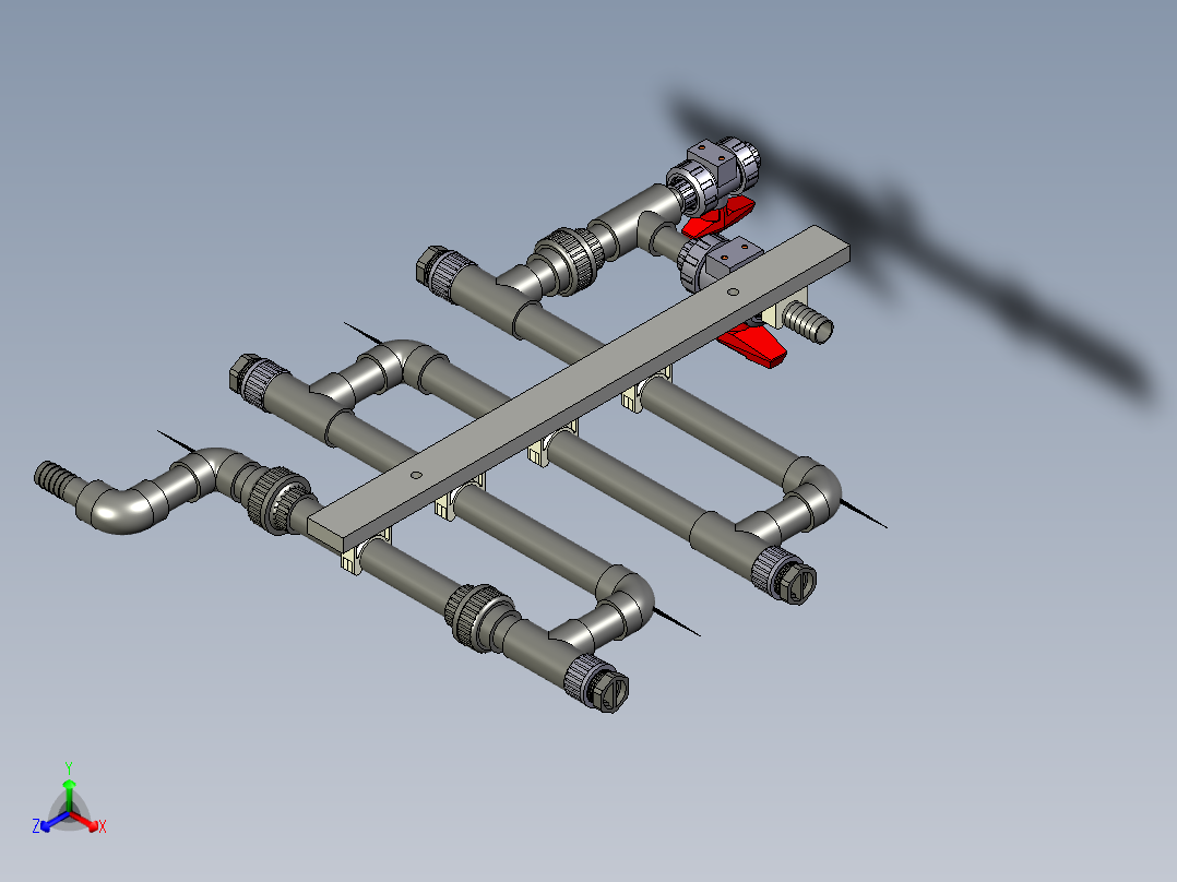 腐蚀试片架正等轴测图