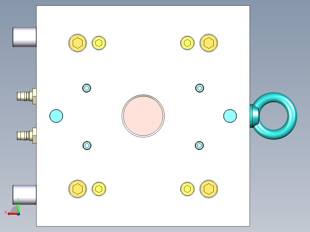 手机充电器外壳注塑模具UG+CAD==1078466==200后视图