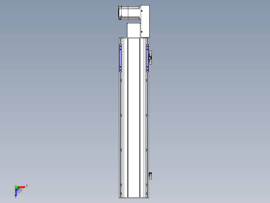同步带滑台-半封闭B17H-L50-S650-R-P75-D3俯视图