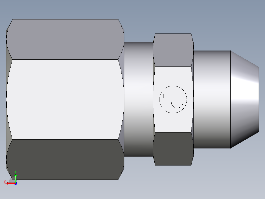 卡套式工业通用硬管接头EO_Weld_connector_AS08L后视图