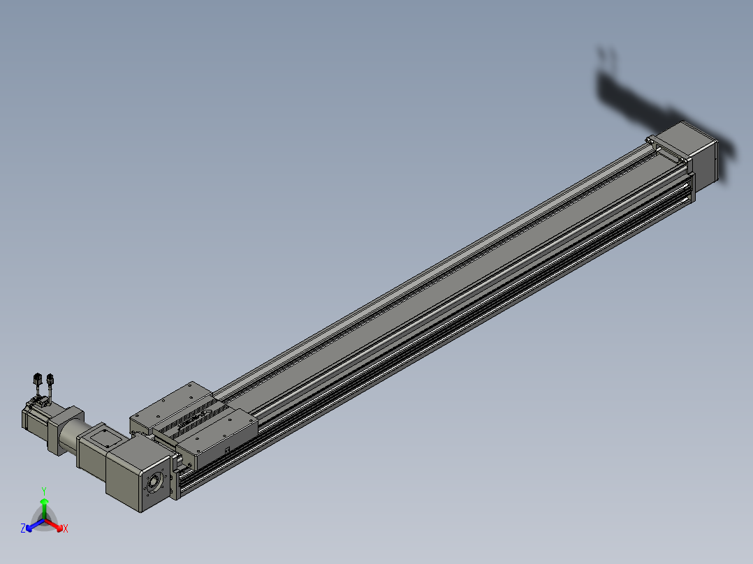 威洛博直线电机模组EB16-L208-S1450-R-ZP75-MS3-5K正等轴测图