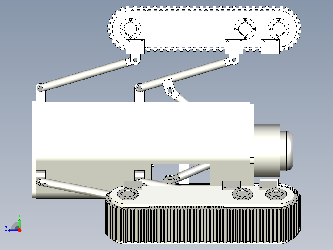 管道机器人含三维二维说明书右视图