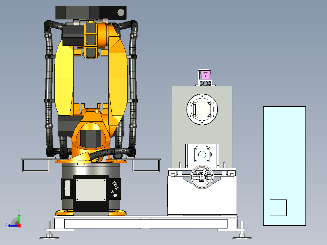 机器人双头热水器内胆自动环缝焊接机右视图