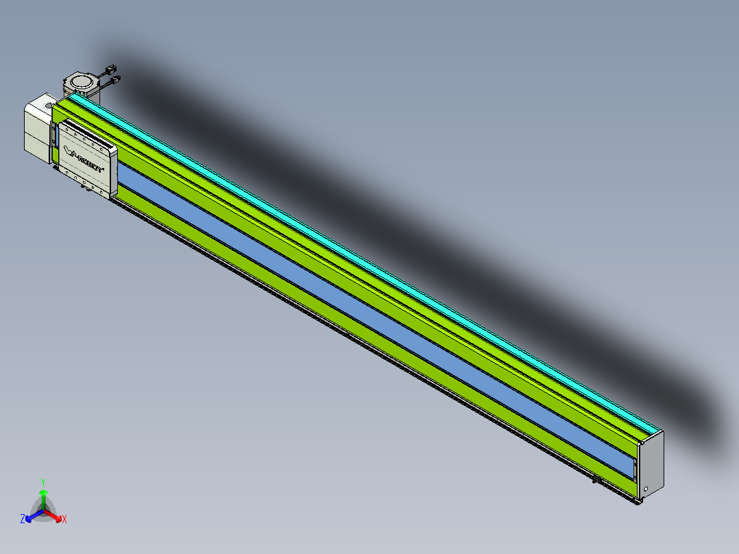威洛博VBC同步带传动一无尘环境VBC17-L45-S1750-BLD-ZP75-C3正等轴测图