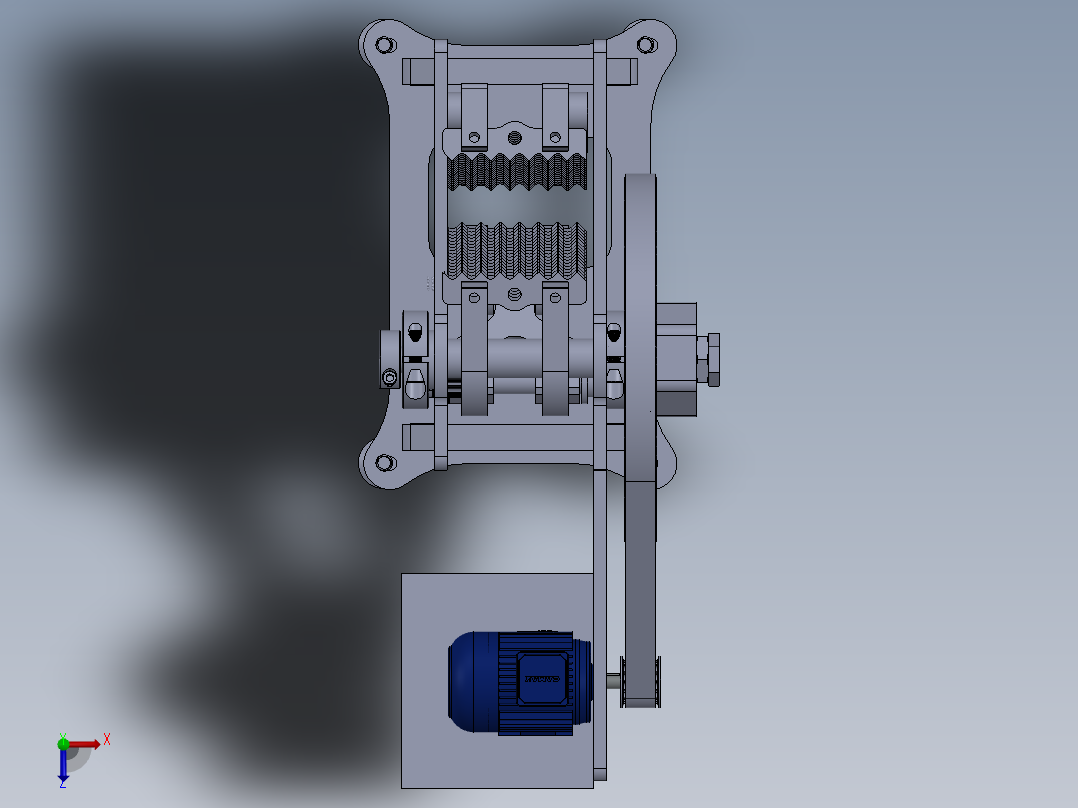 石头破碎机sw18俯视图