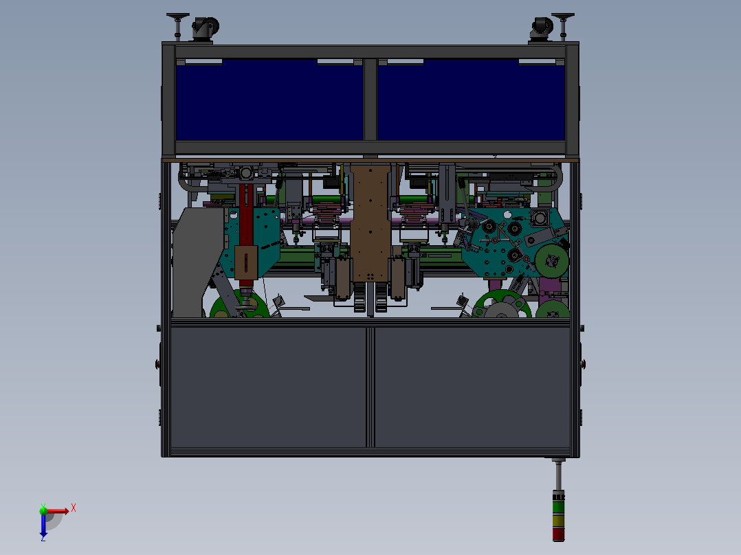 双工位贴双面胶纸机sw18俯视图