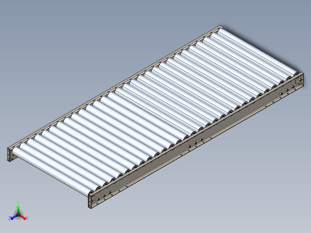 重力滚筒输送机模块gravity-roller-conveyor-module-igs stp