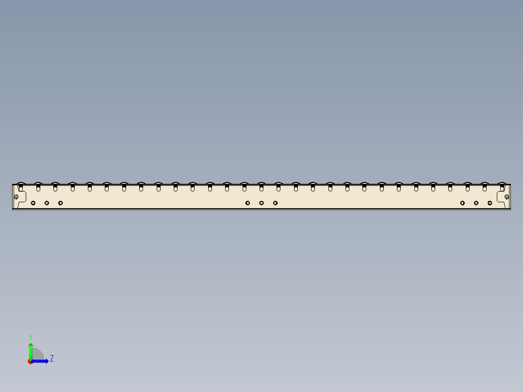 重力滚筒输送机模块gravity-roller-conveyor-module-igs stp左视图
