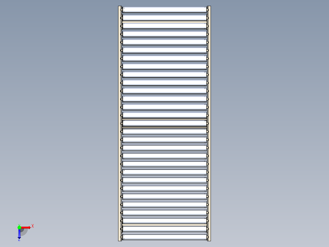重力滚筒输送机模块gravity-roller-conveyor-module-igs stp俯视图