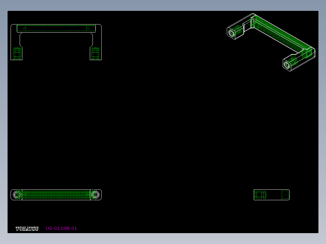 取手(鋁合金)(C)UG-2D多系列多零件图纸模型