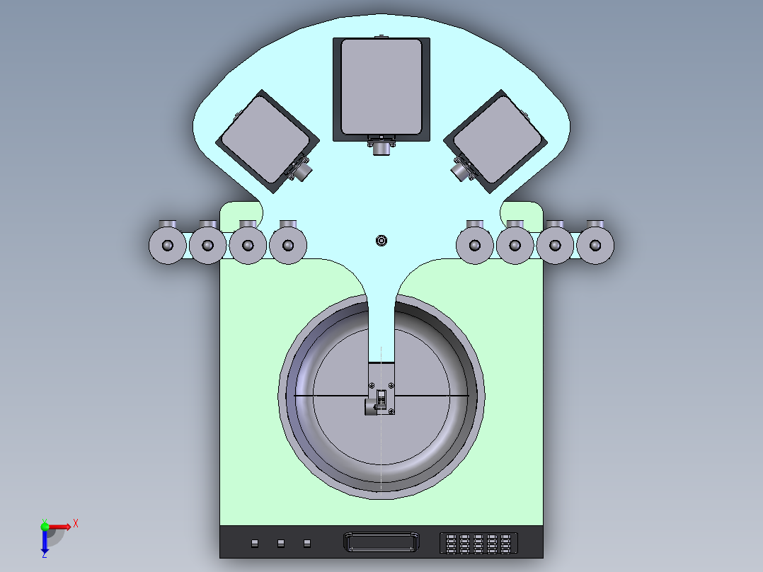 全自动炒菜机俯视图