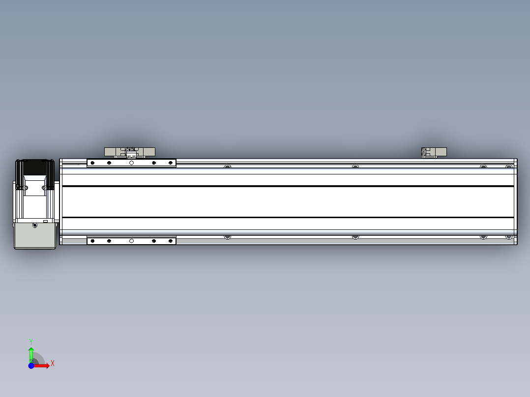 同步带滑台-半封闭B13H-L45-S450-LU-P40-D3前视图