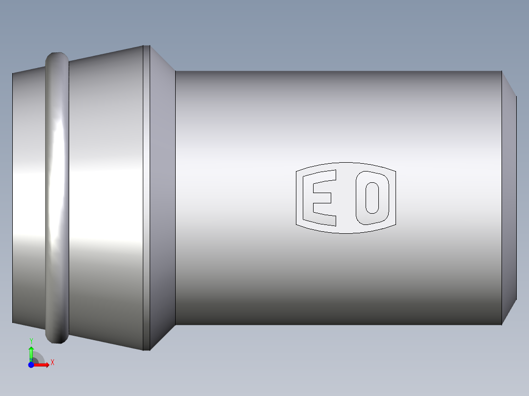卡套式工业通用硬管接头EO_Schweisskegel_SKA25X5前视图