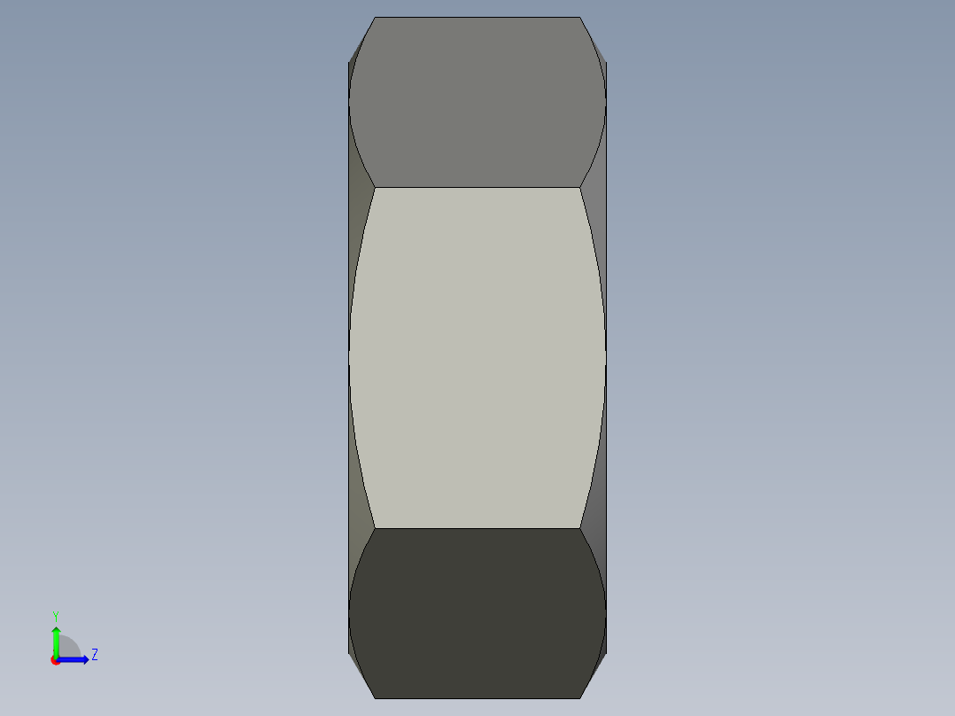 公制六角螺母-Metric Hex Nuts M3 x 0.5mm Thread左视图
