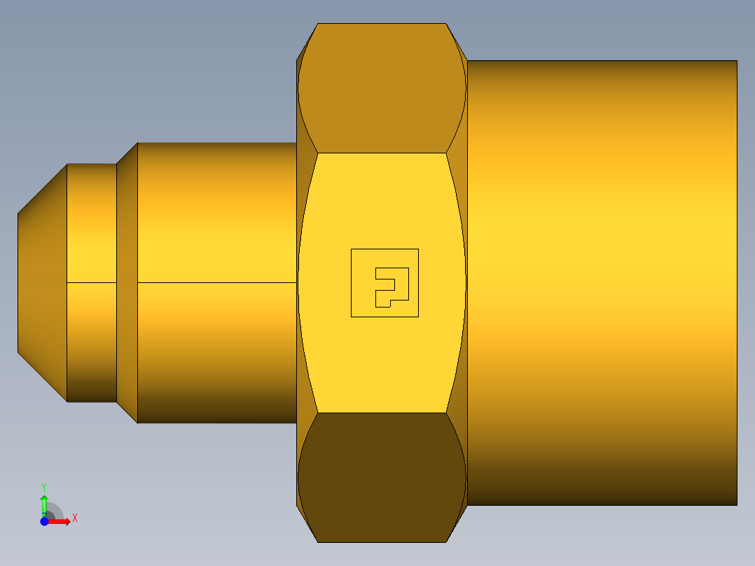 扩口式工业通用硬管接头Female Connector 46F-6-8前视图