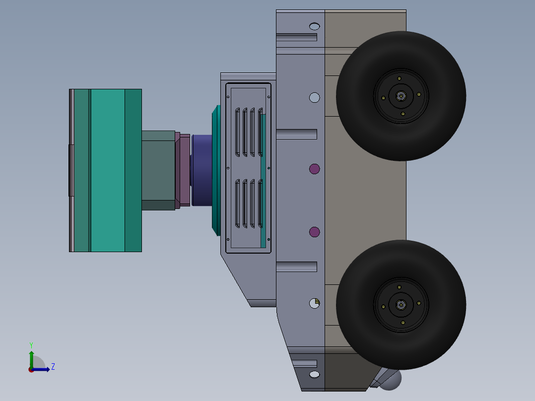 完整版AGV电力巡检机器人左视图