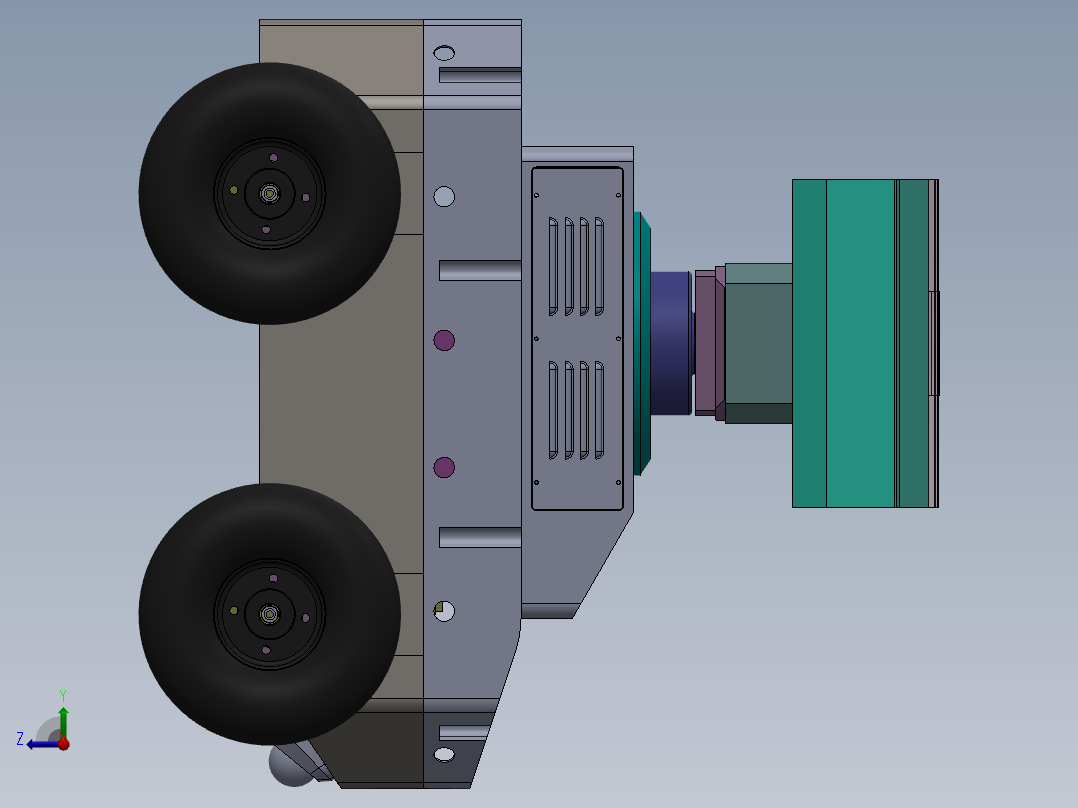 完整版AGV电力巡检机器人右视图
