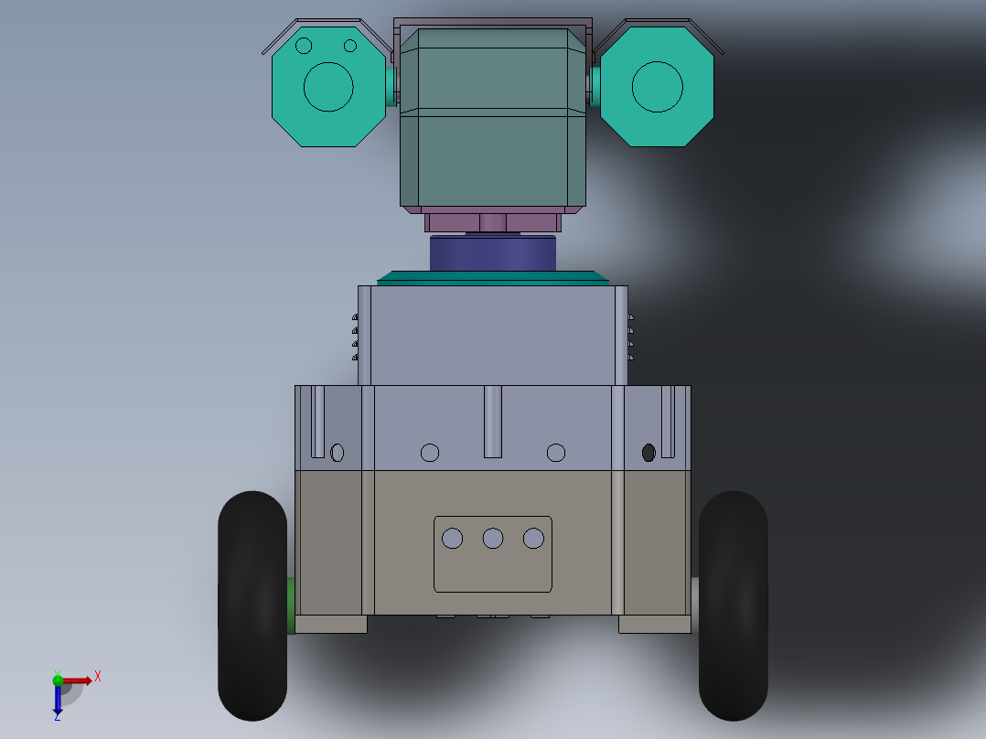 完整版AGV电力巡检机器人俯视图