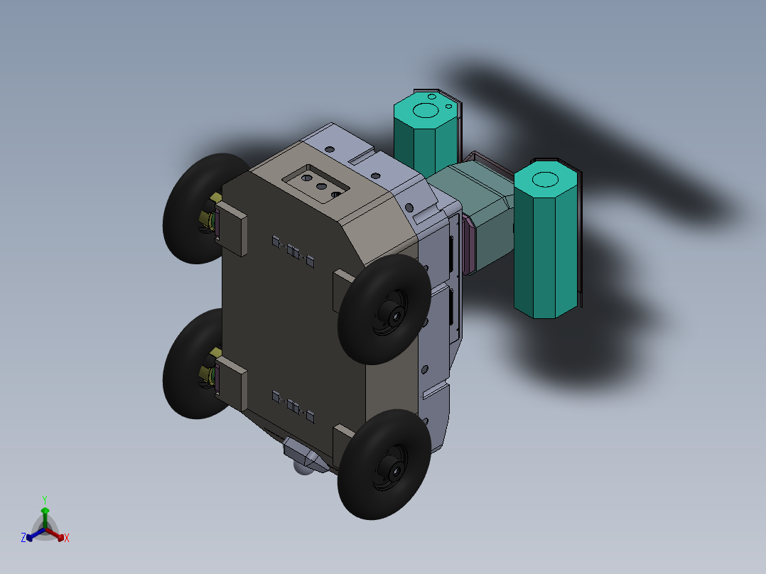 完整版AGV电力巡检机器人正等轴测图