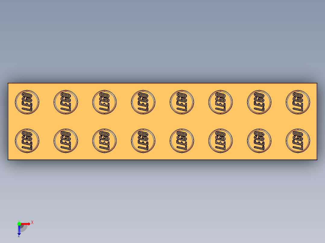 乐高套装 4421基本积木-4118826 - 3007 Bright Orange Brick 2 x 8.STEP俯视图