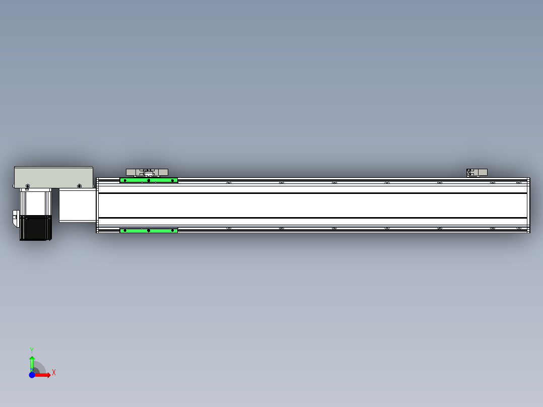 同步带滑台-半封闭B10H-L45-S600-R-P40-D3前视图